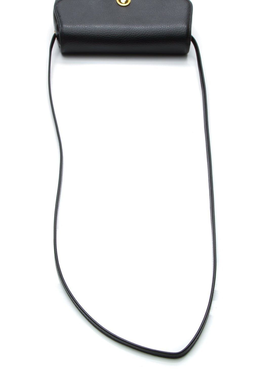 Vintage Flap Crossbody Bag - Black