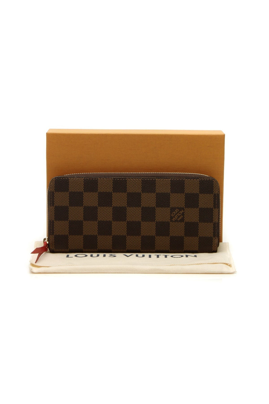 Clemence Wallet - Damier Ebene/Cerise