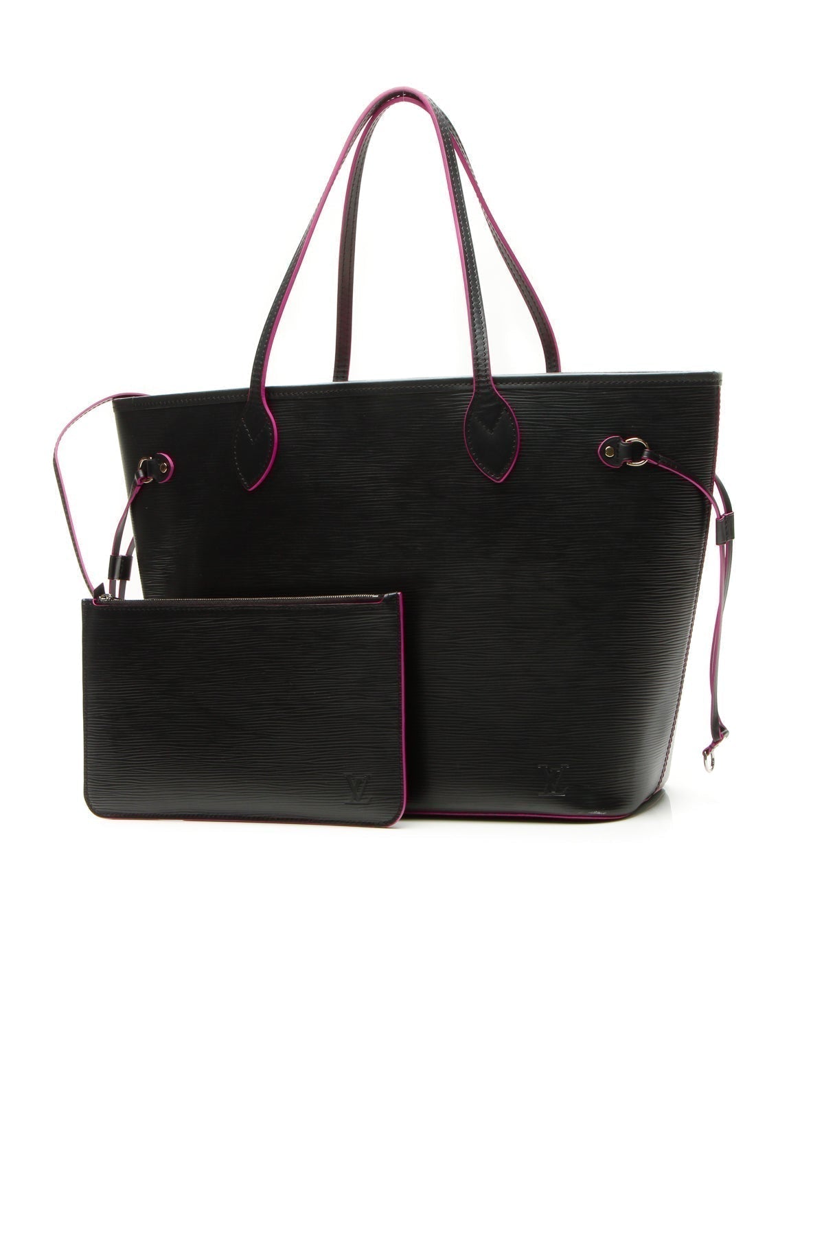 Epi Neverfull MM Bag - Noir/Hot Pink