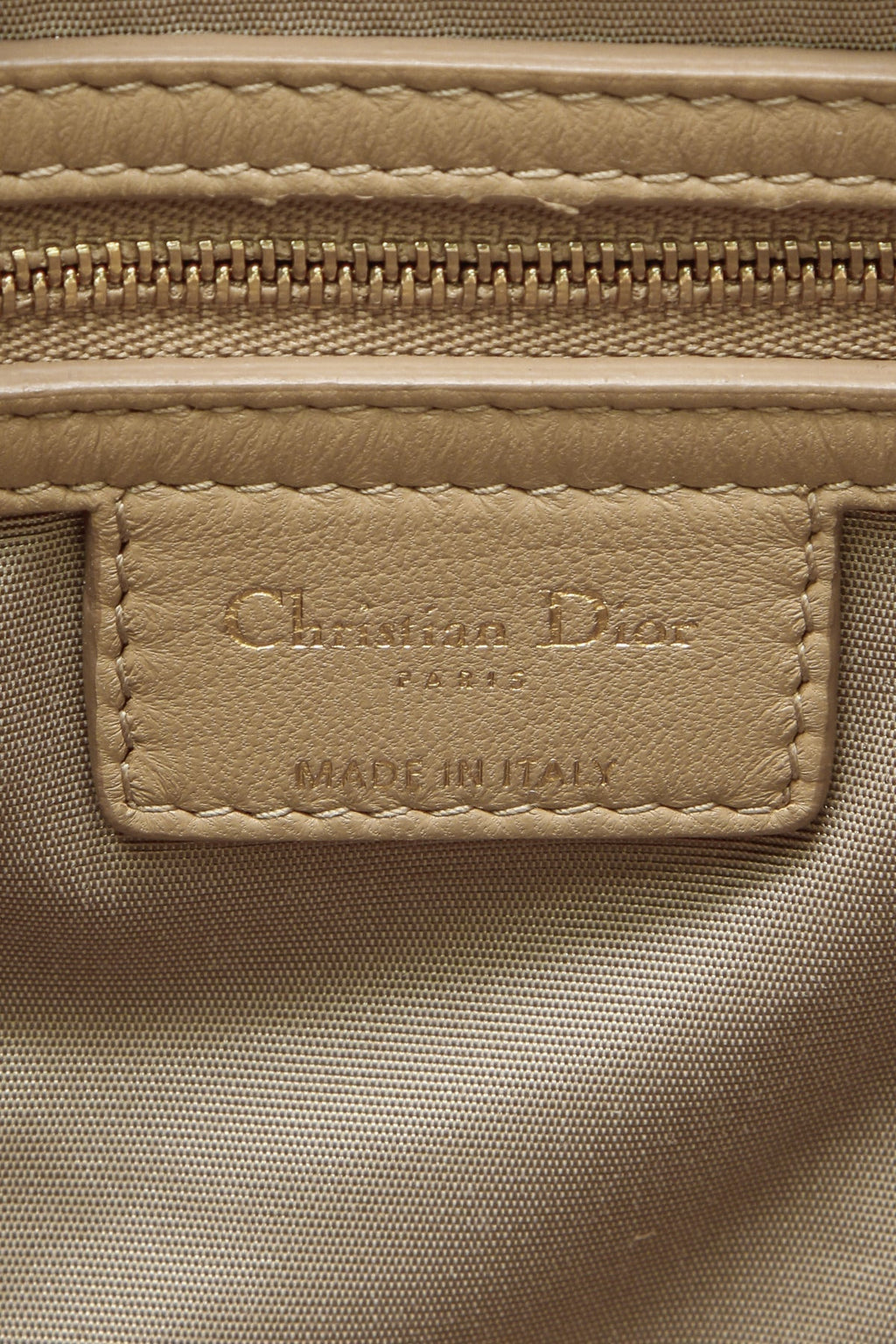 Cannage Large Shopping Tote Bag - Beige