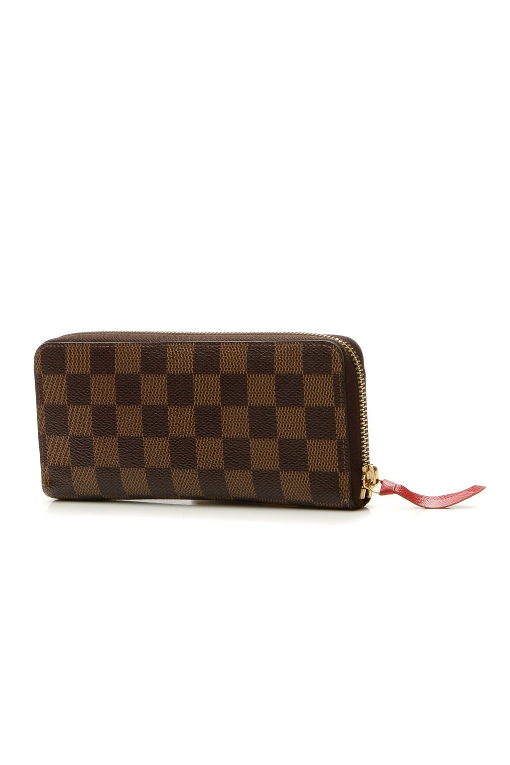 Clemence Wallet - Damier Ebene/Cerise