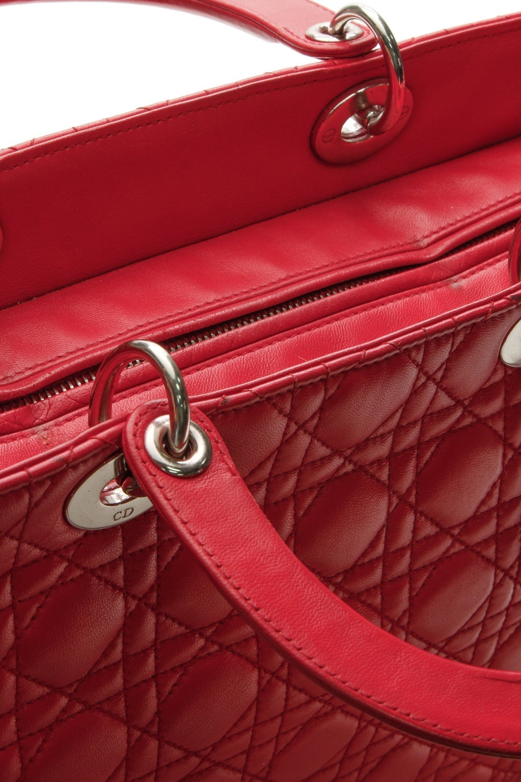 Cannage XL Lady Dior Bag - Red