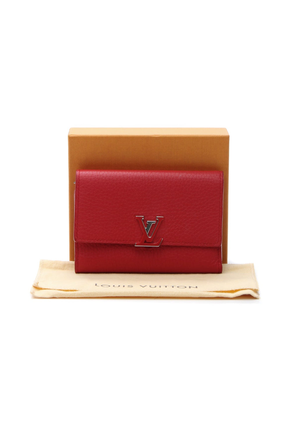 Capucines Compact Wallet - Red