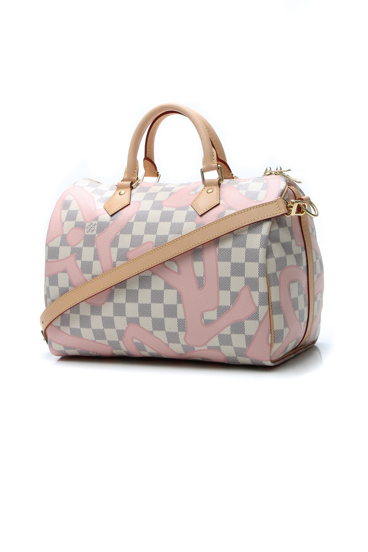 Tahitienne Speedy 30 Bandouliere Bag - Damier Azur