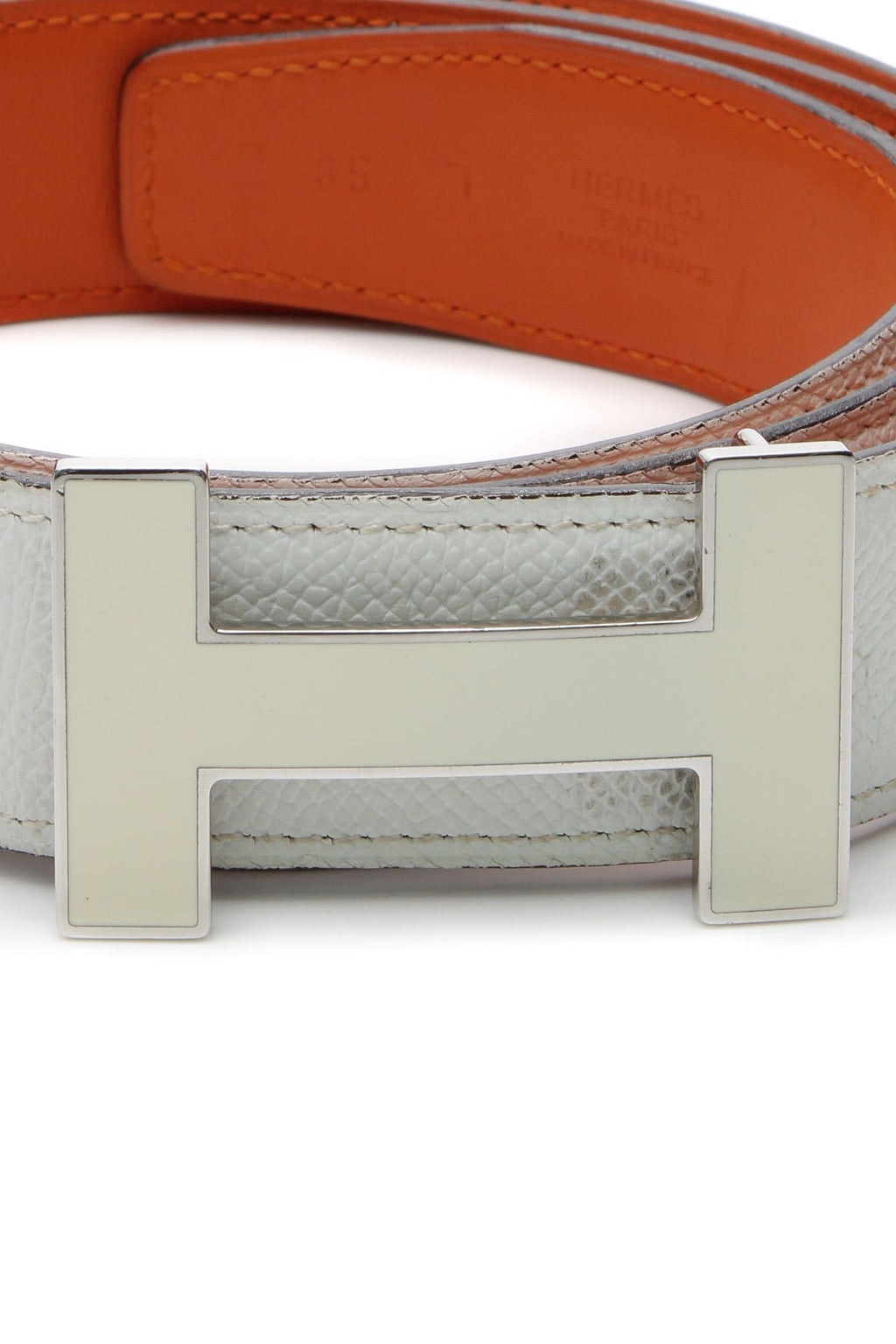 32mm Quizz Reversible Belt - White/Orange Size 85