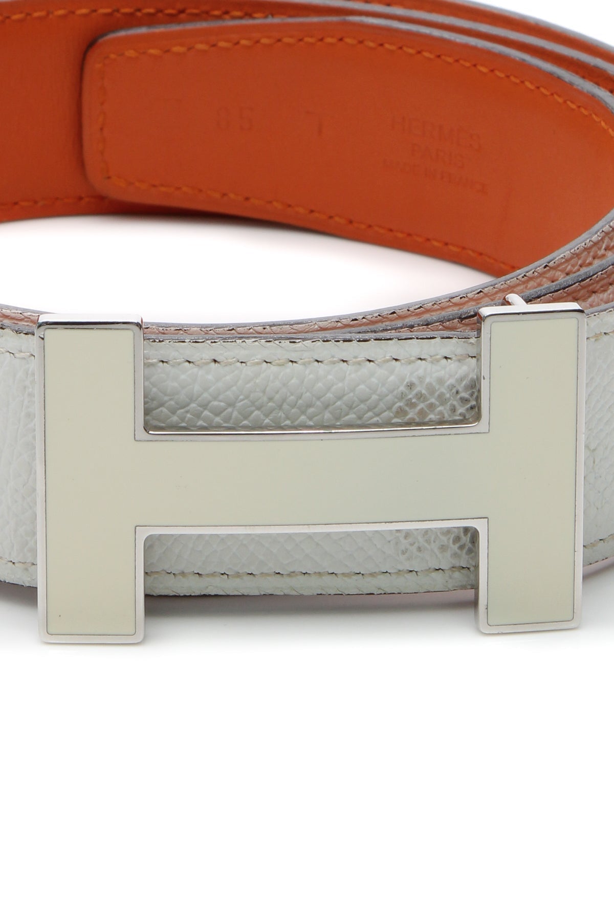 32mm Quizz Reversible Belt - White/Orange Size 85