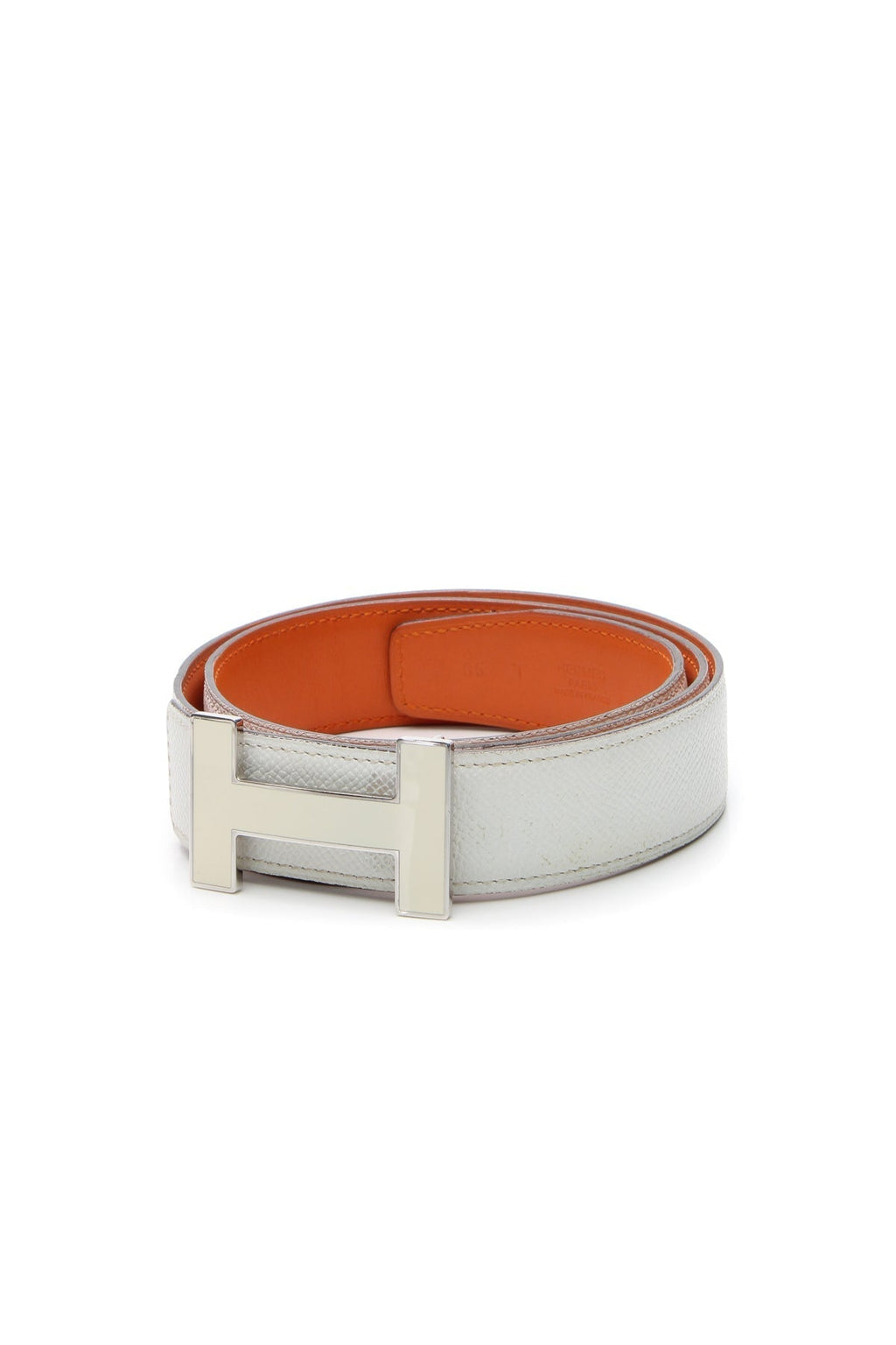 32mm Quizz Reversible Belt - White/Orange Size 85