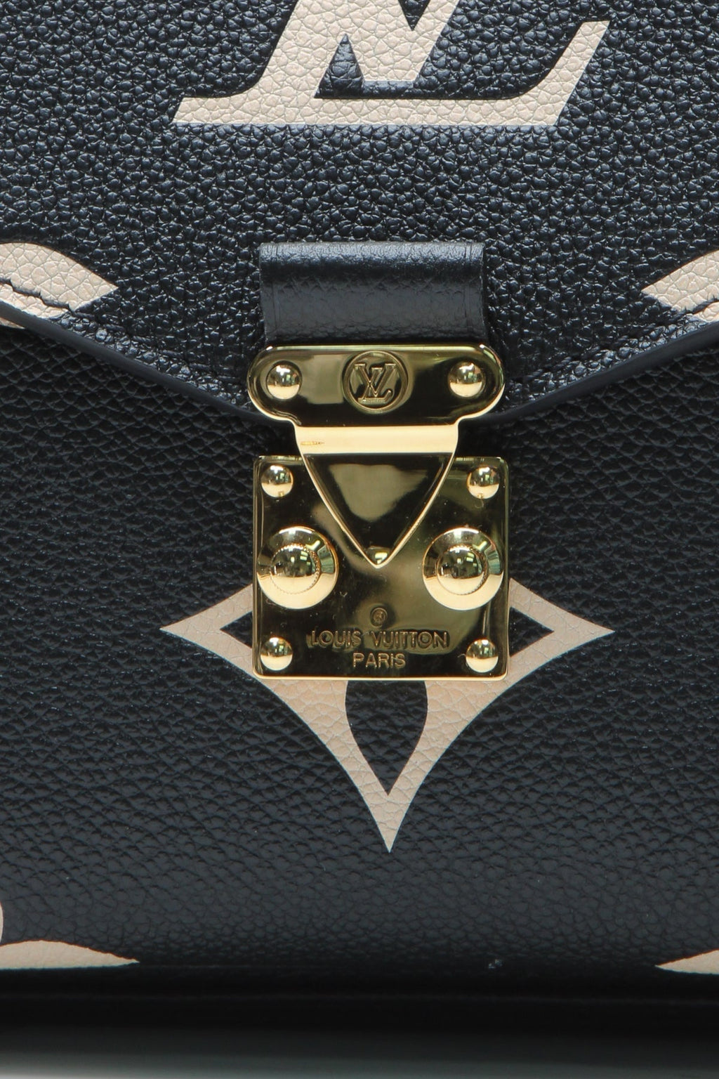 Bicolor Empreinte Pochette Metis Bag - Black/Beige
