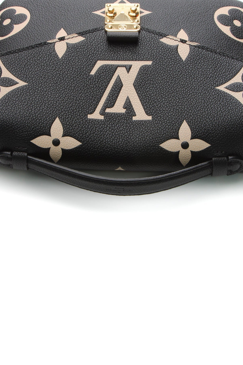 Bicolor Empreinte Pochette Metis Bag - Black/Beige