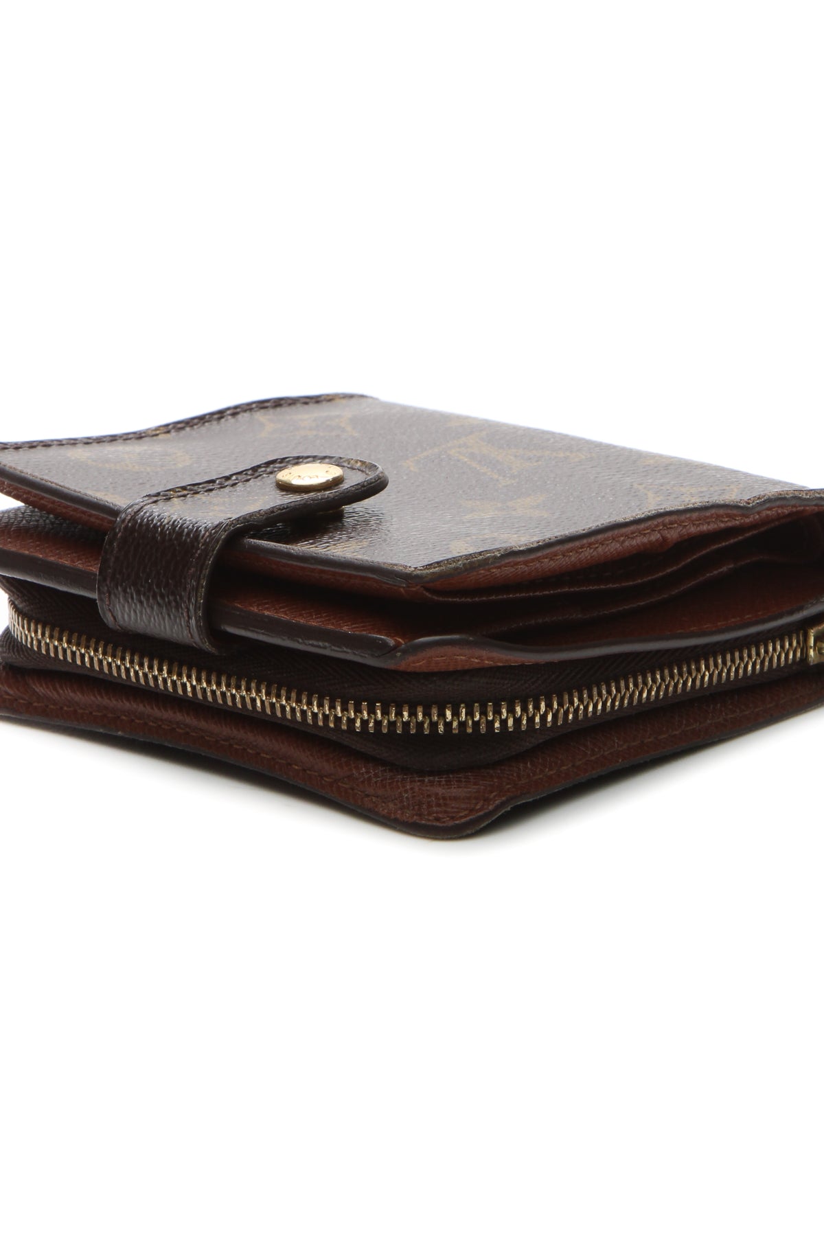 Vintage Compact Zip Wallet - Monogram