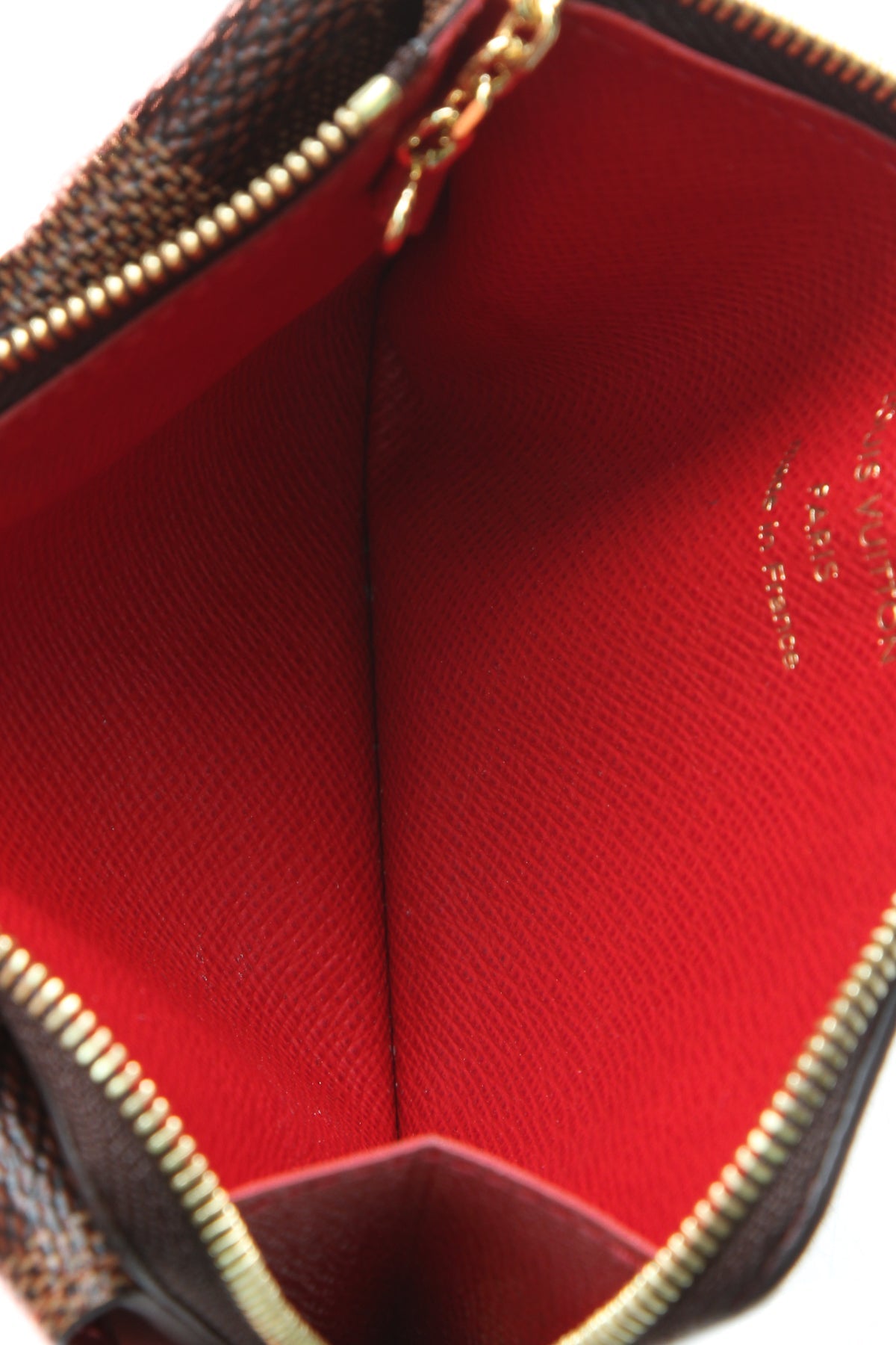 Recto Verso Card Holder - Damier Ebene/Red