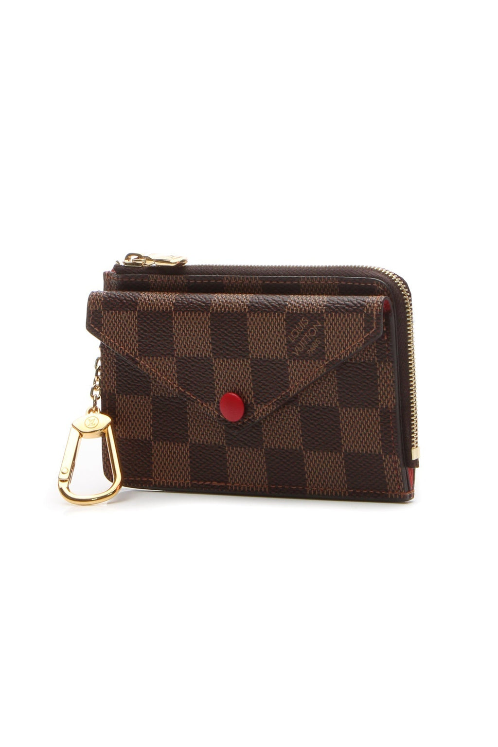 Recto Verso Card Holder - Damier Ebene/Red