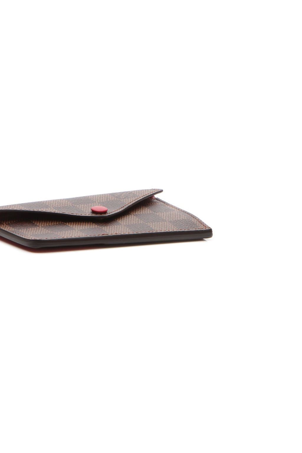 Recto Verso Card Holder - Damier Ebene/Red