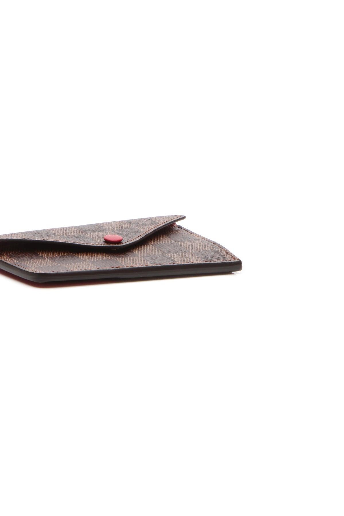 Recto Verso Card Holder - Damier Ebene/Red