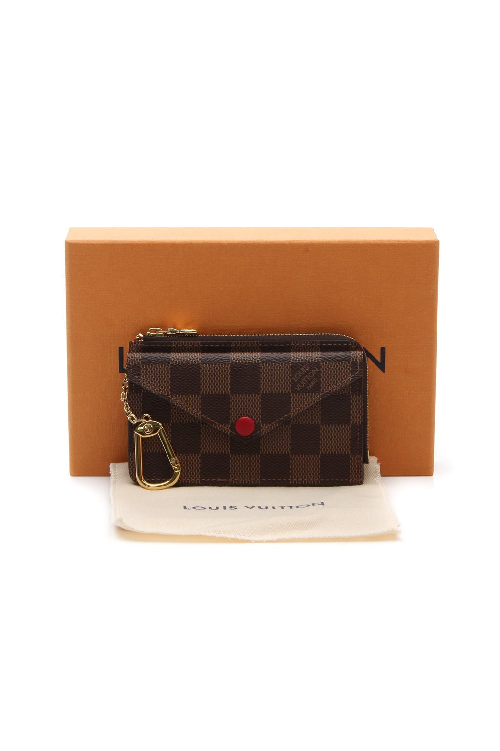 Recto Verso Card Holder - Damier Ebene/Red