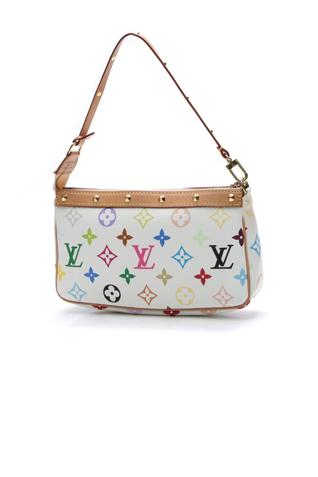 Pochette Accessories Bag - White Multicolore Monogram