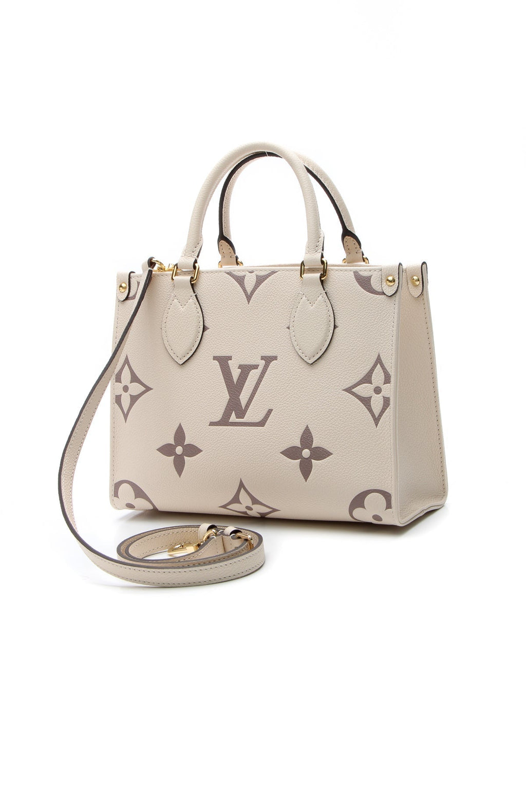Bicolor Empreinte Onthego Bag PM Tote Bag - Cream/Rosewood