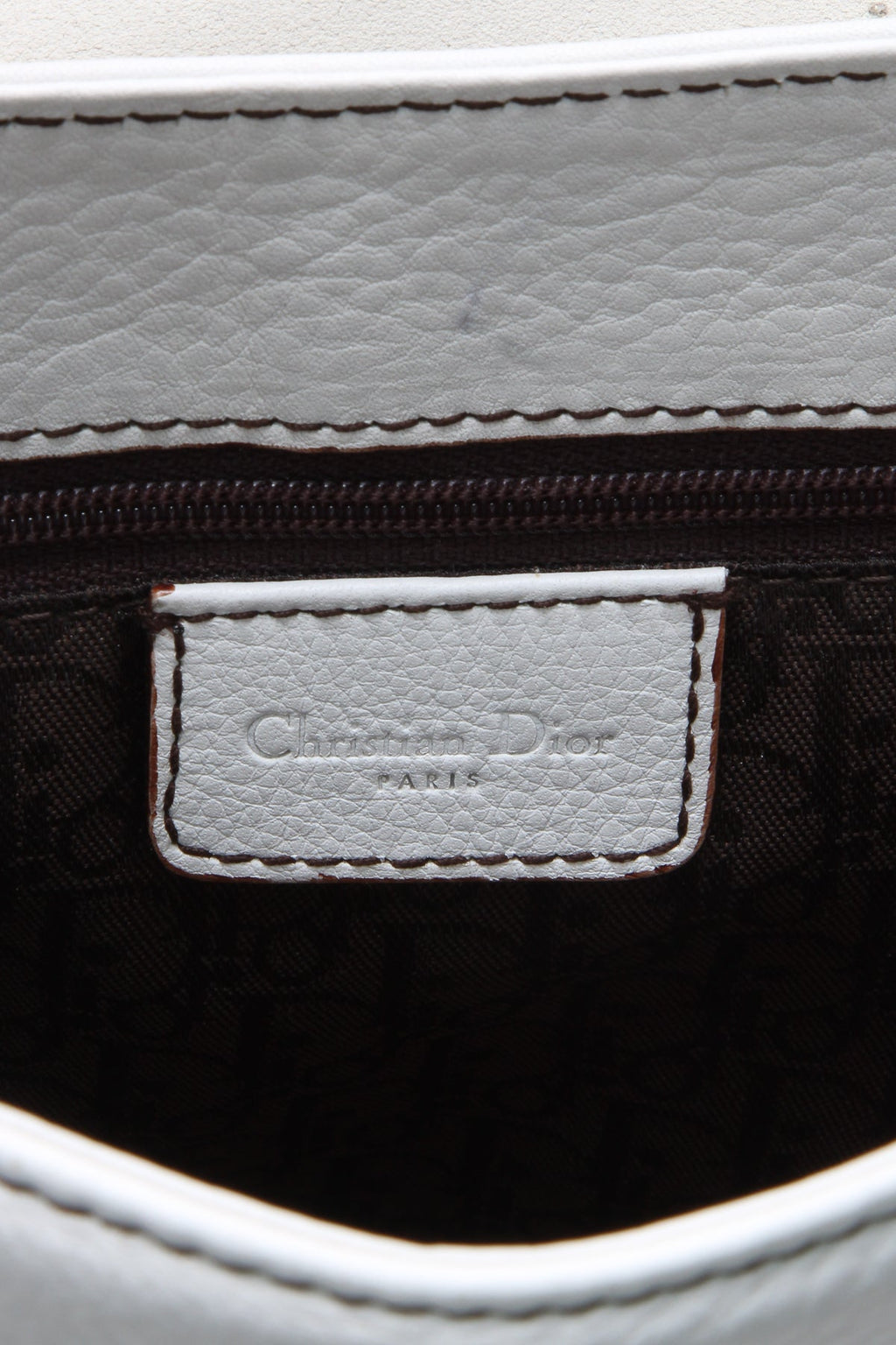 Double Saddle Bag - White