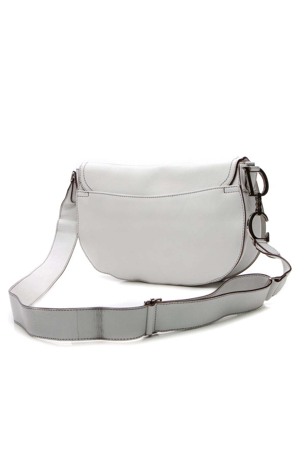 Double Saddle Bag - White