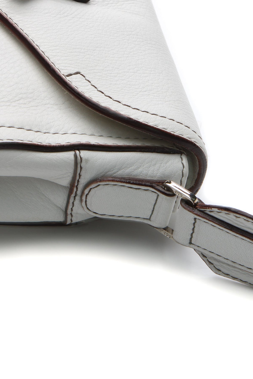 Double Saddle Bag - White
