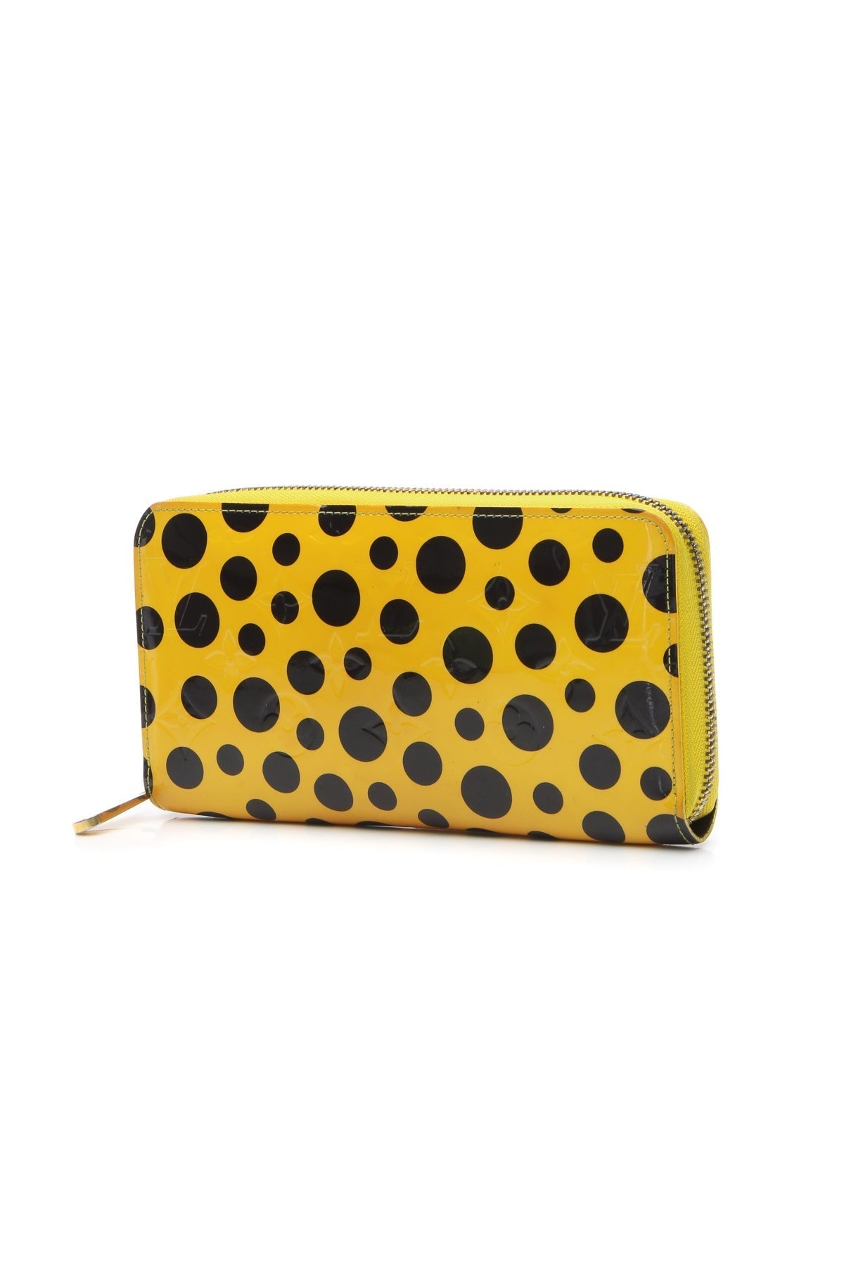 Vernis Kusama Dots Zippy Wallet - Yellow/Black