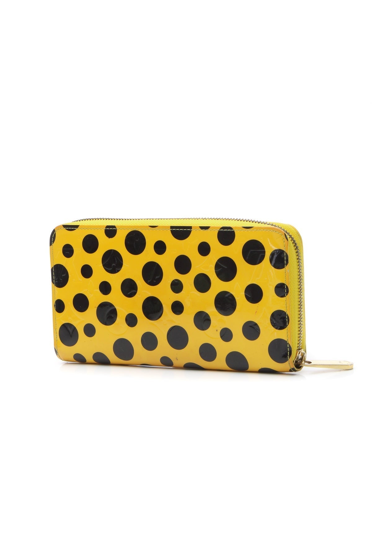 Vernis Kusama Dots Zippy Wallet - Yellow/Black