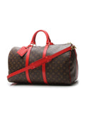 Keepall Bandouliere 50 Travel Bag - Monogram/Coquelicot