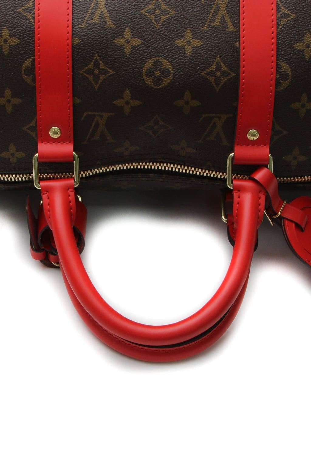 Keepall Bandouliere 50 Travel Bag - Monogram/Coquelicot