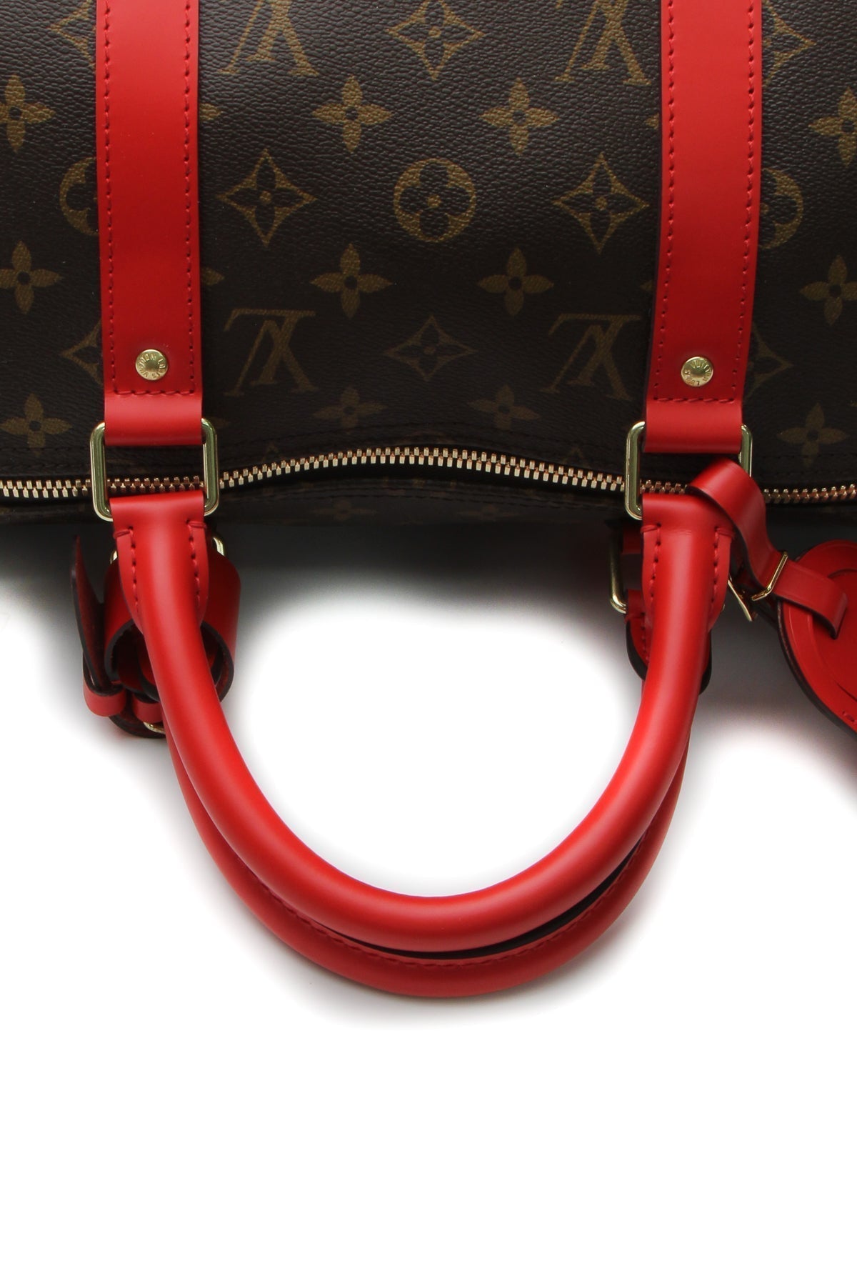 Keepall Bandouliere 50 Travel Bag - Monogram/Coquelicot