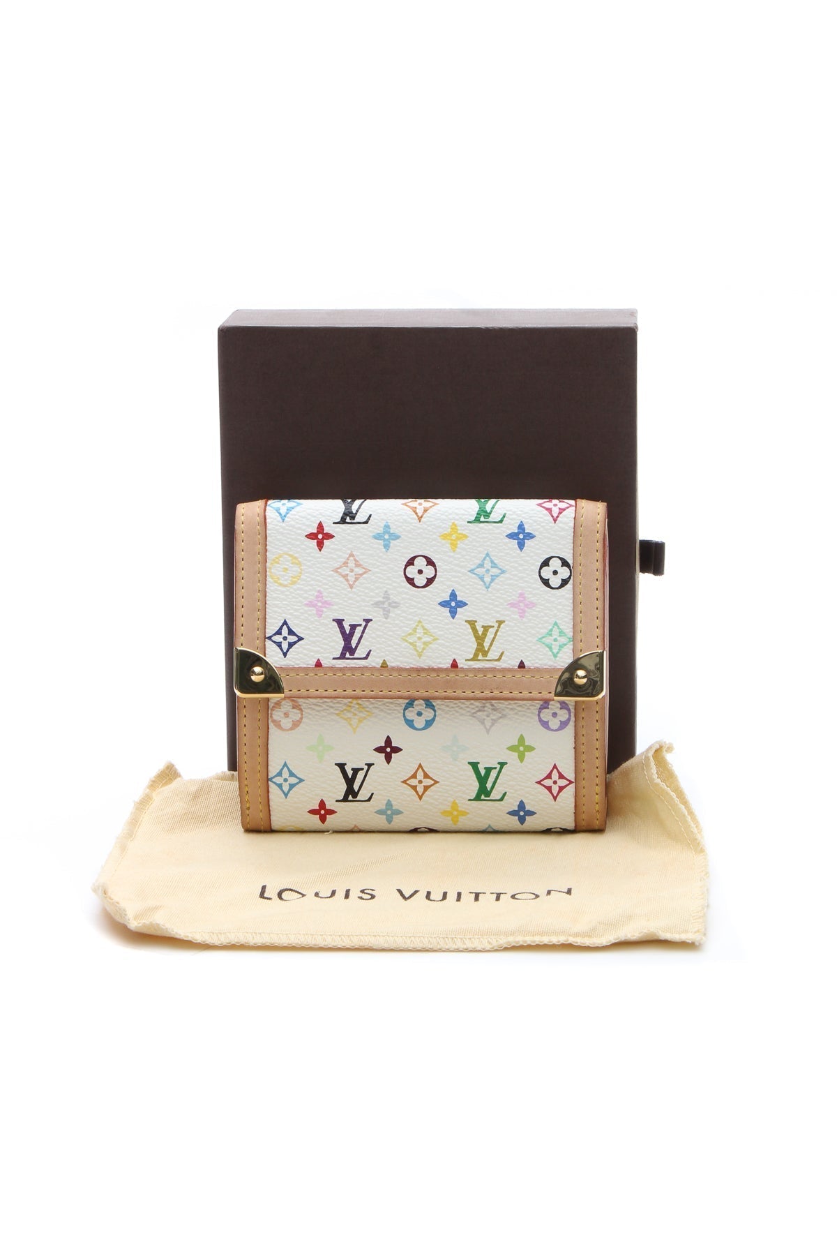 Porte-Monnaie Billets Wallet - White Multicolore Monogram