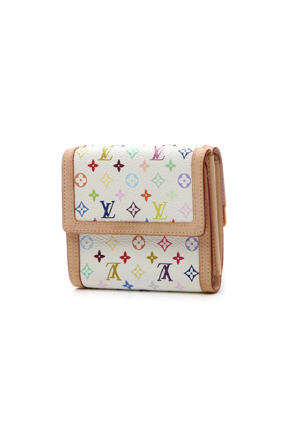 Porte-Monnaie Billets Wallet - White Multicolore Monogram