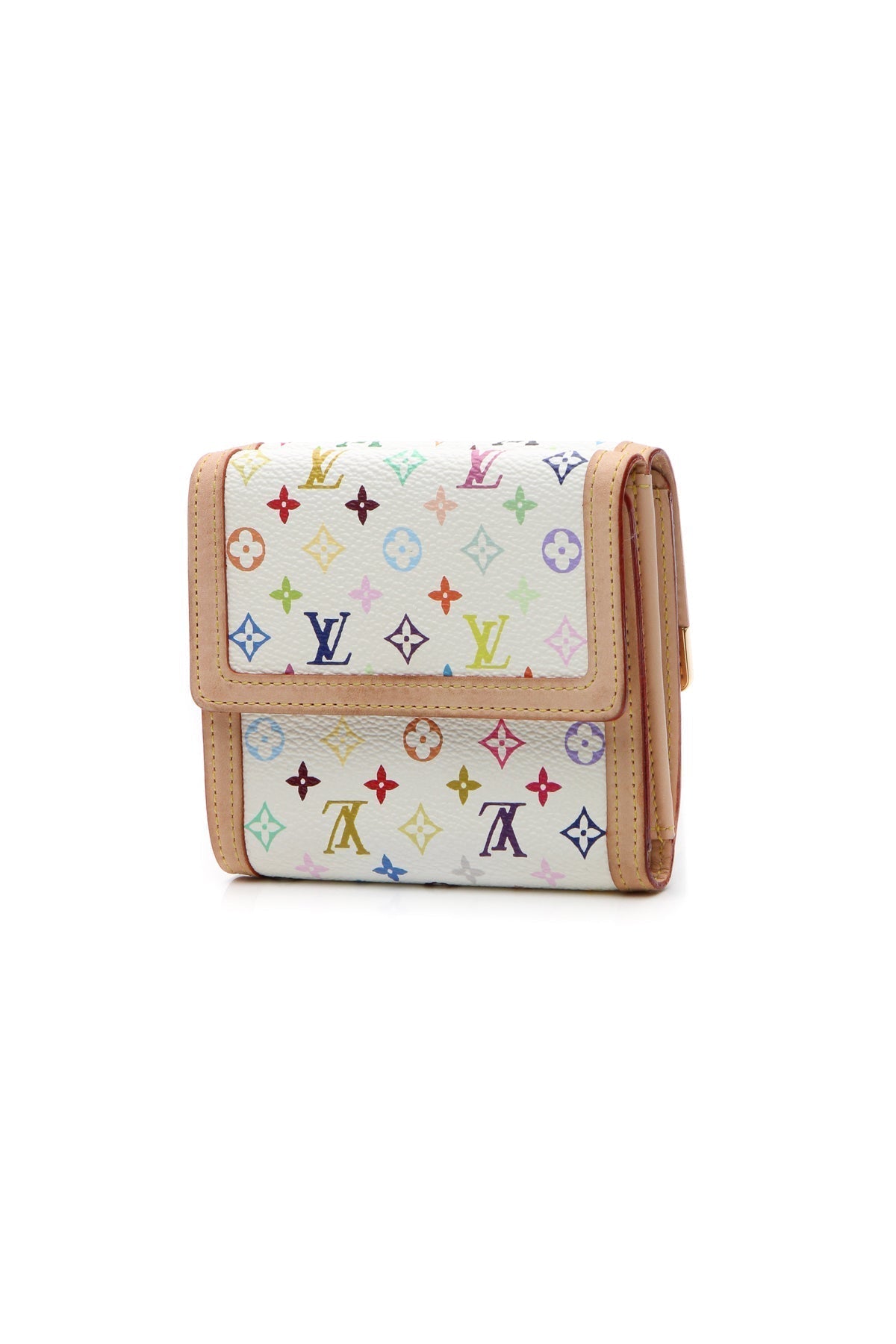Porte-Monnaie Billets Wallet - White Multicolore Monogram