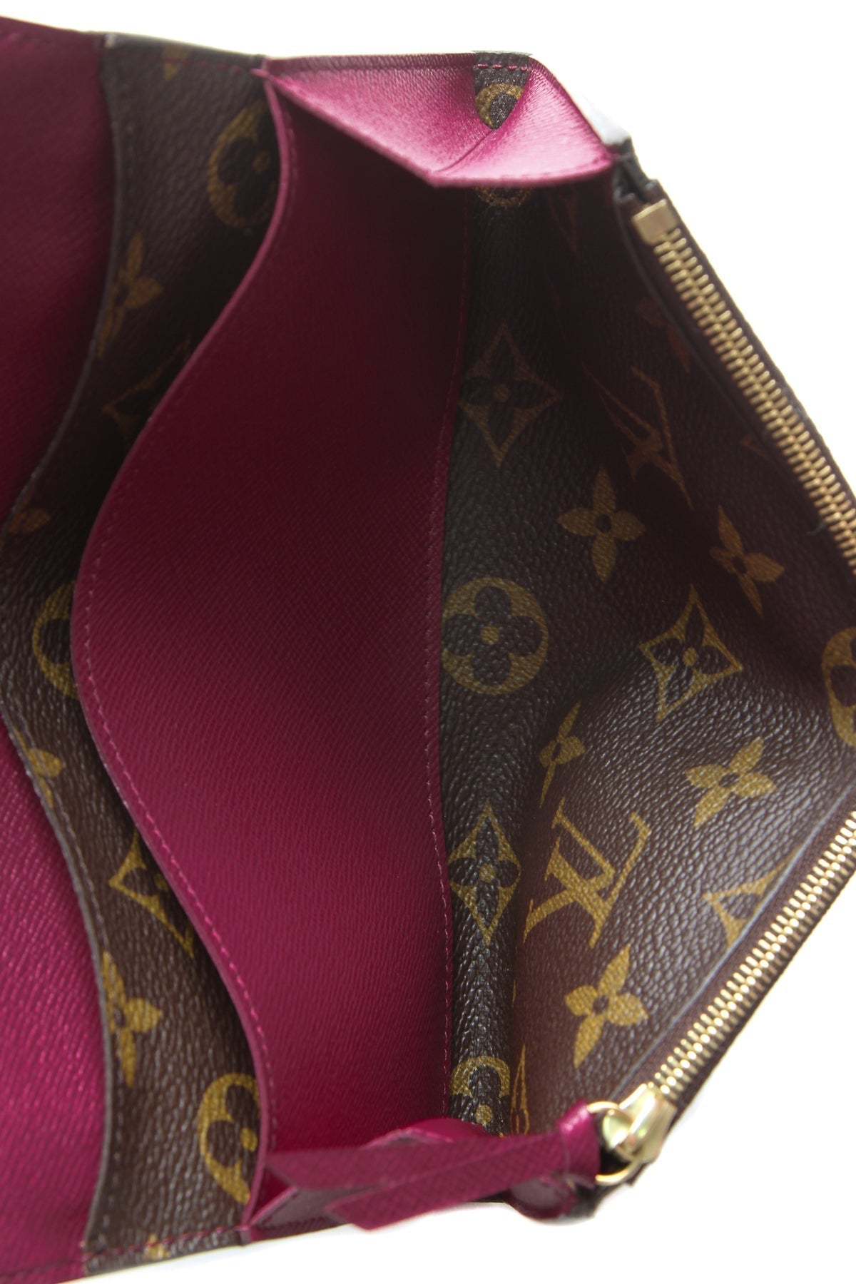 Emilie Wallet - Monogram/Fuchsia
