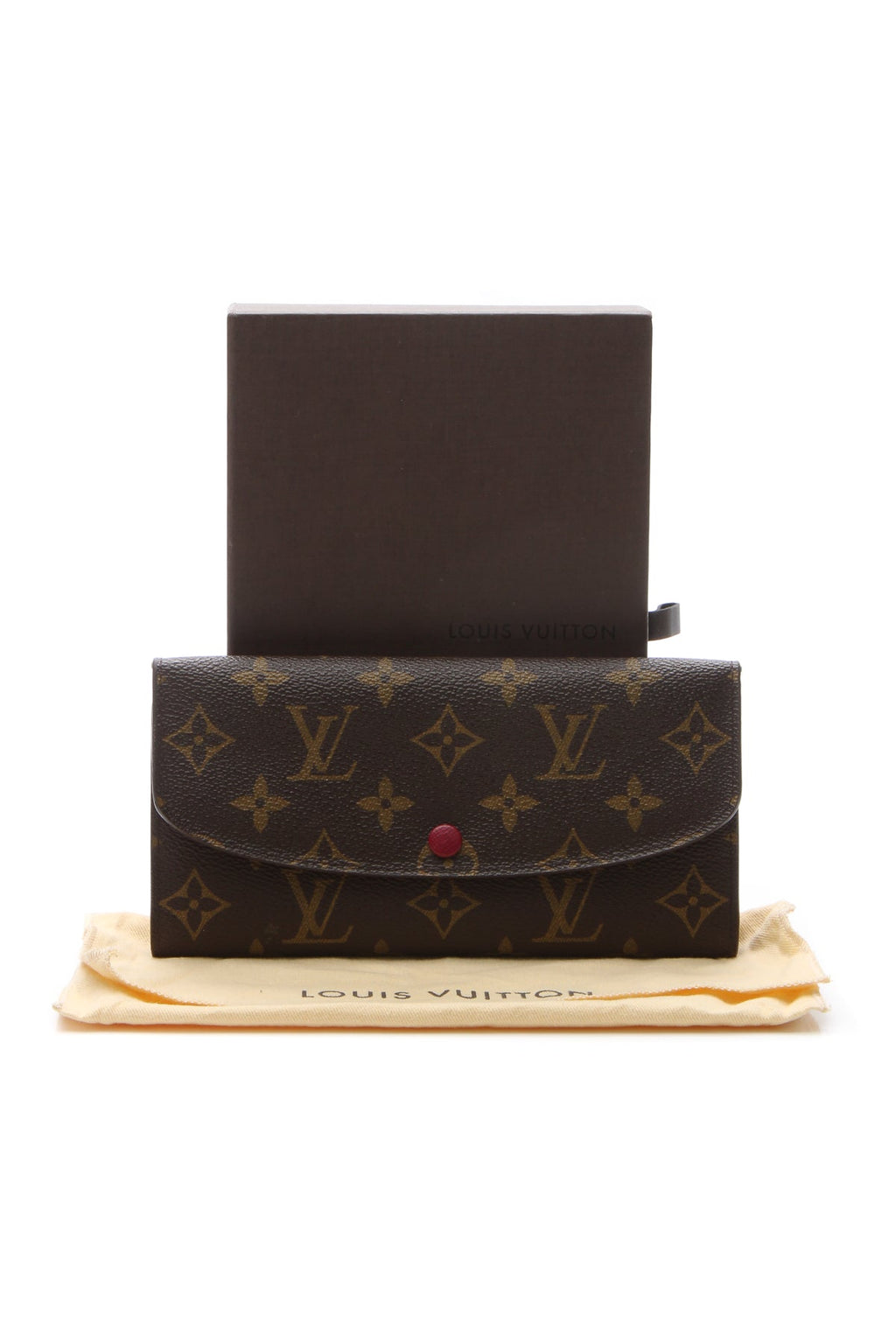 Emilie Wallet - Monogram/Fuchsia