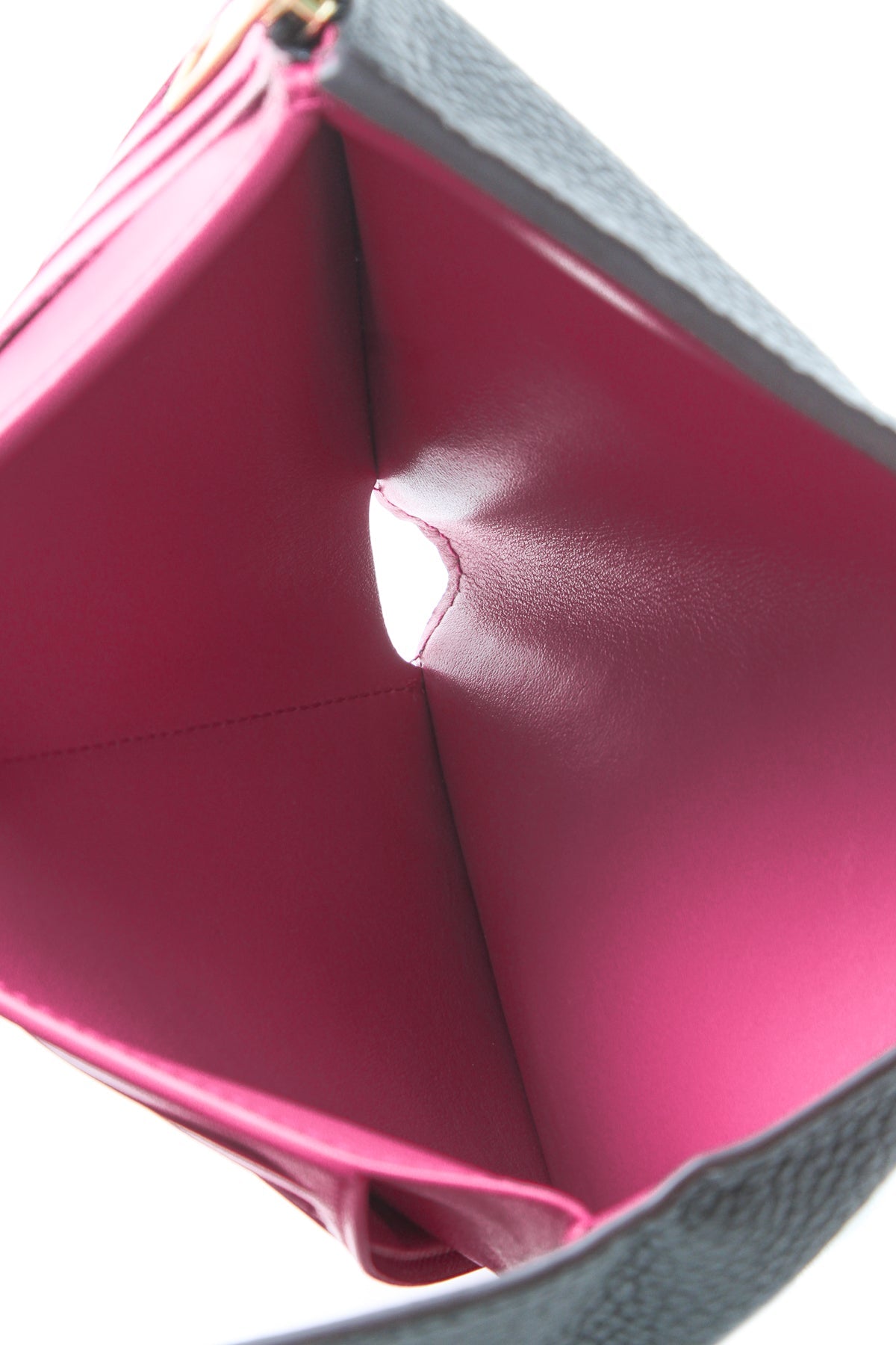 Capucines Compact Wallet - Black/Pink