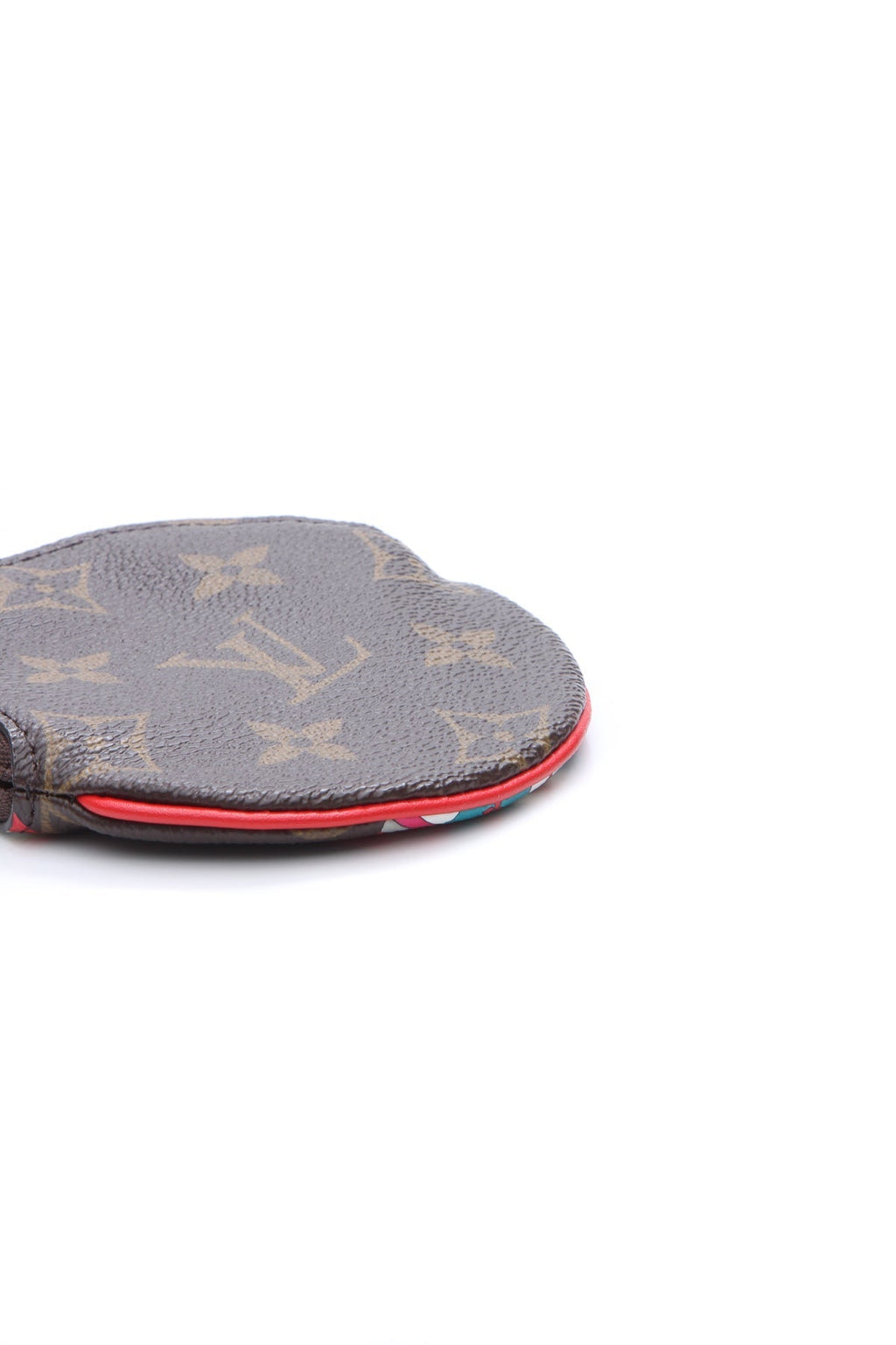 Christmas Animation Round Coin Purse - Monogram/Coquelicot