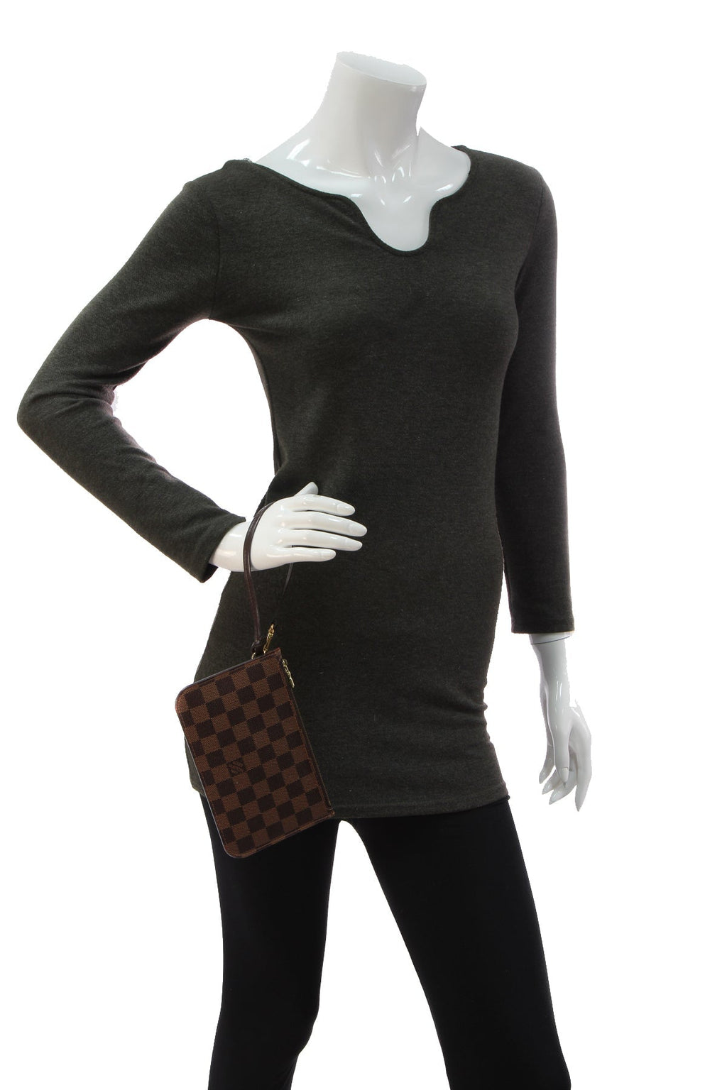 Neverfull PM Pouch Wristlet - Damier Ebene