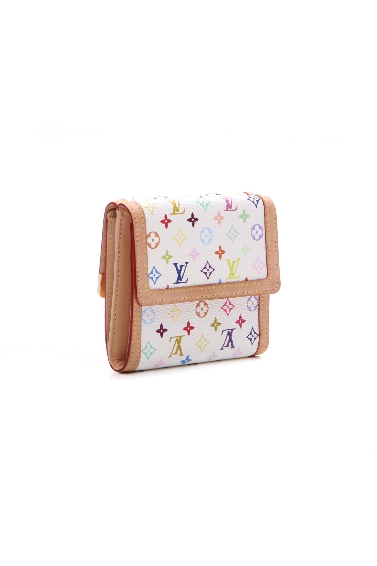 Porte-Monnaie Billets Wallet - White Multicolore Monogram
