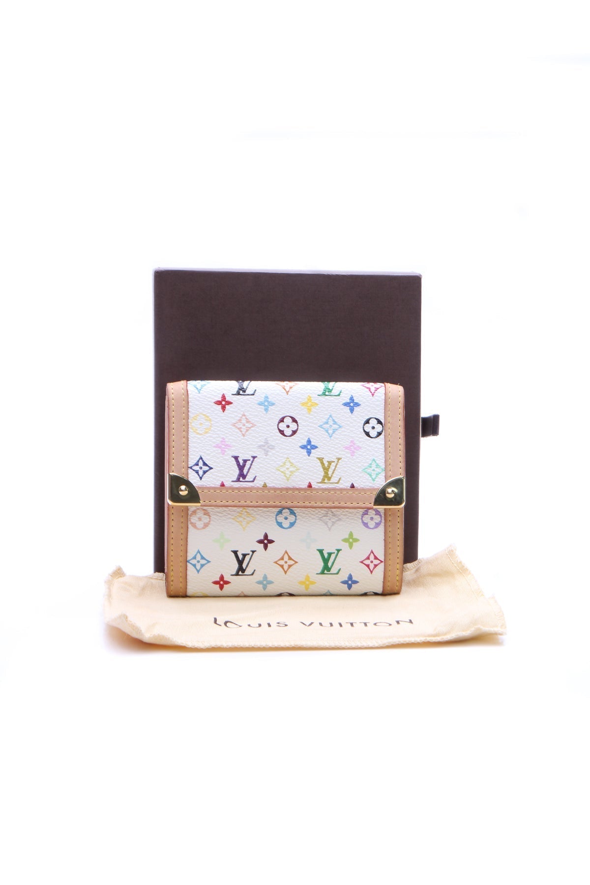Porte-Monnaie Billets Wallet - White Multicolore Monogram