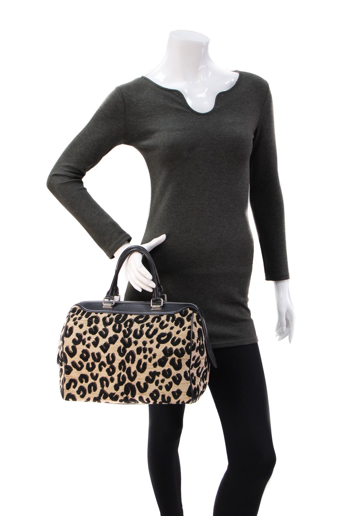 Stephen Sprouse Leopard Speedy 30 Bag - Beige/Black