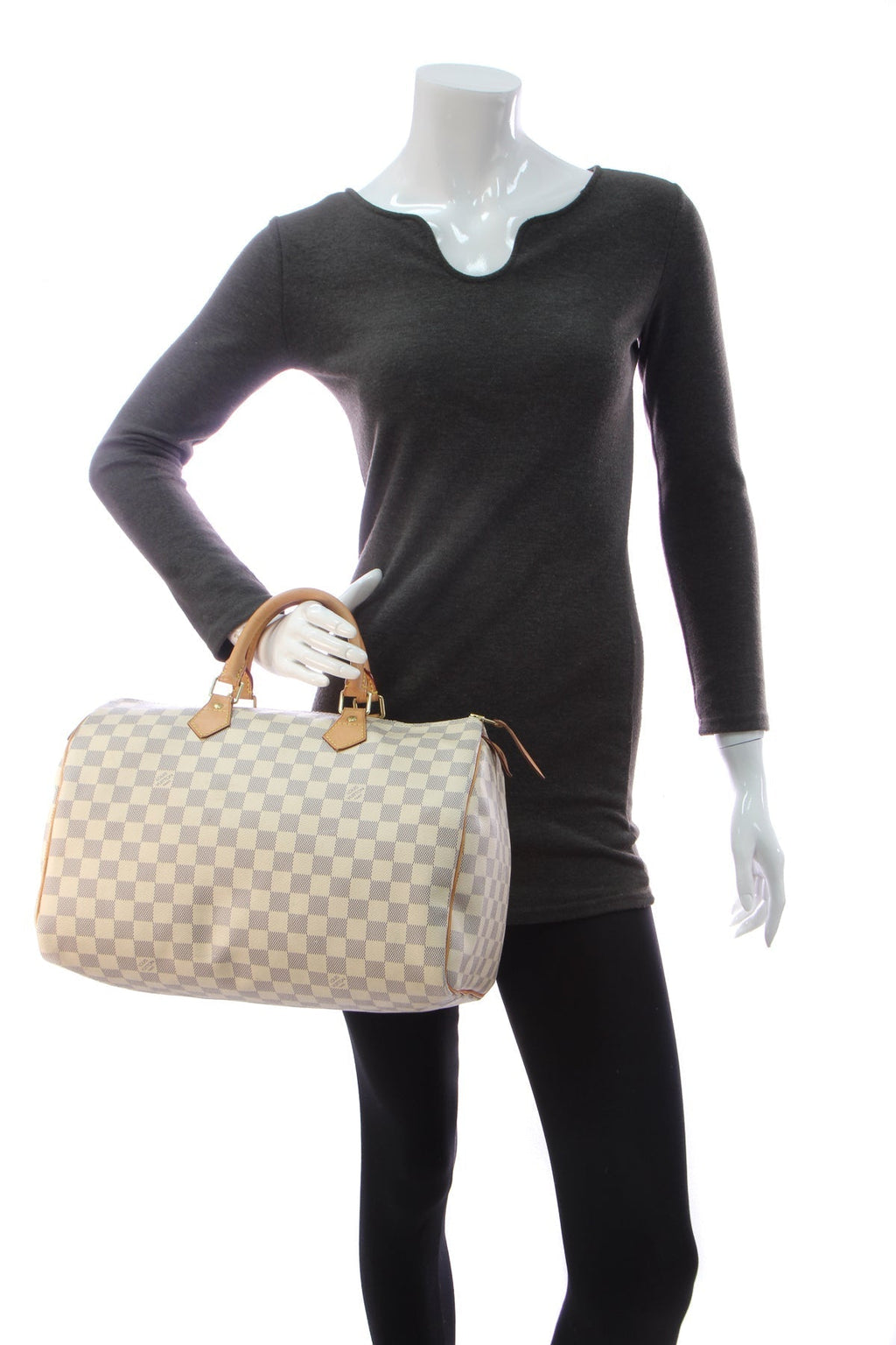 Speedy 35 Bag - Damier Azur