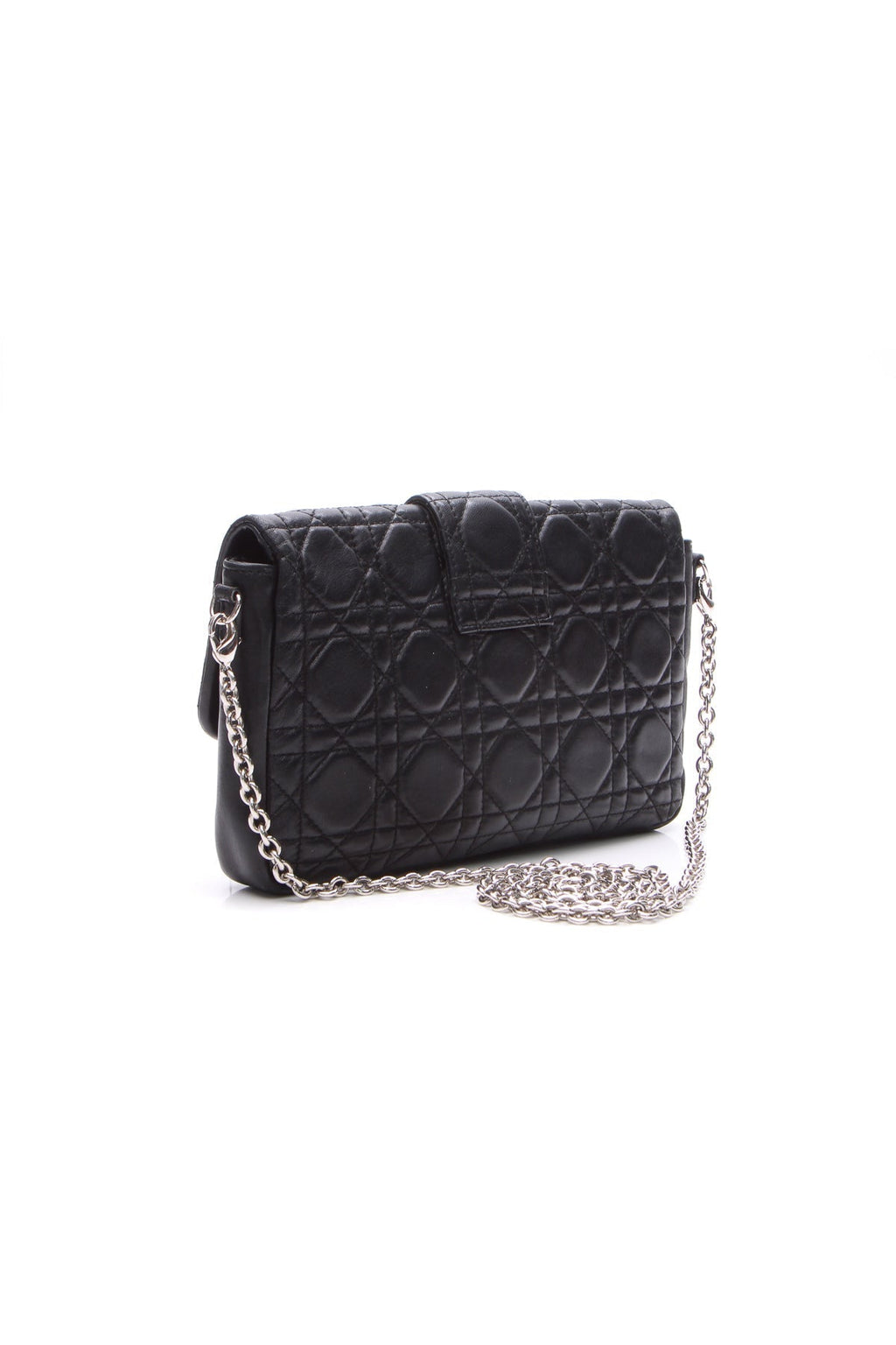 Cannage New Lock Clutch Bag - Black