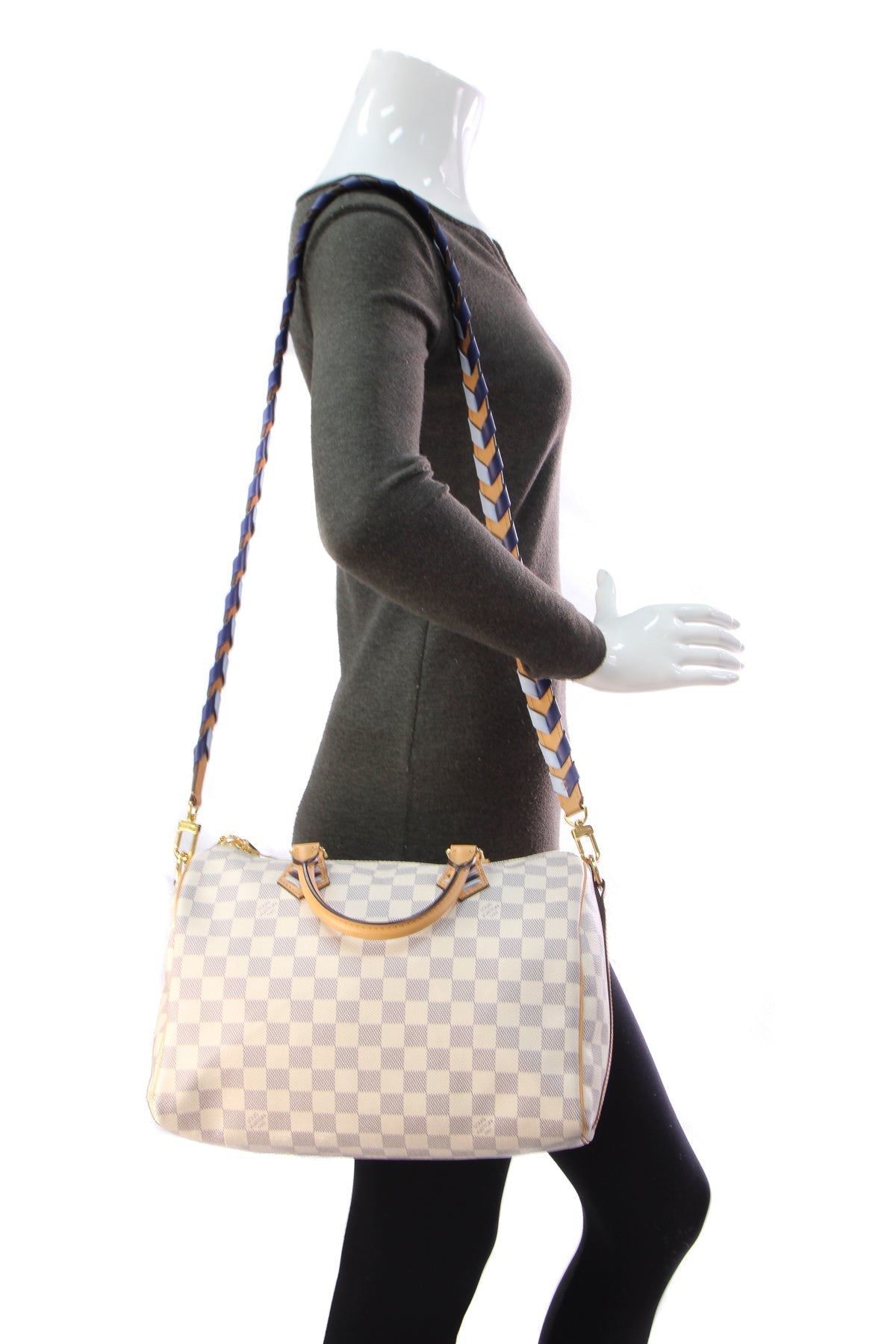Braided Speedy Bandouliere 30 Bag - Damier Azur