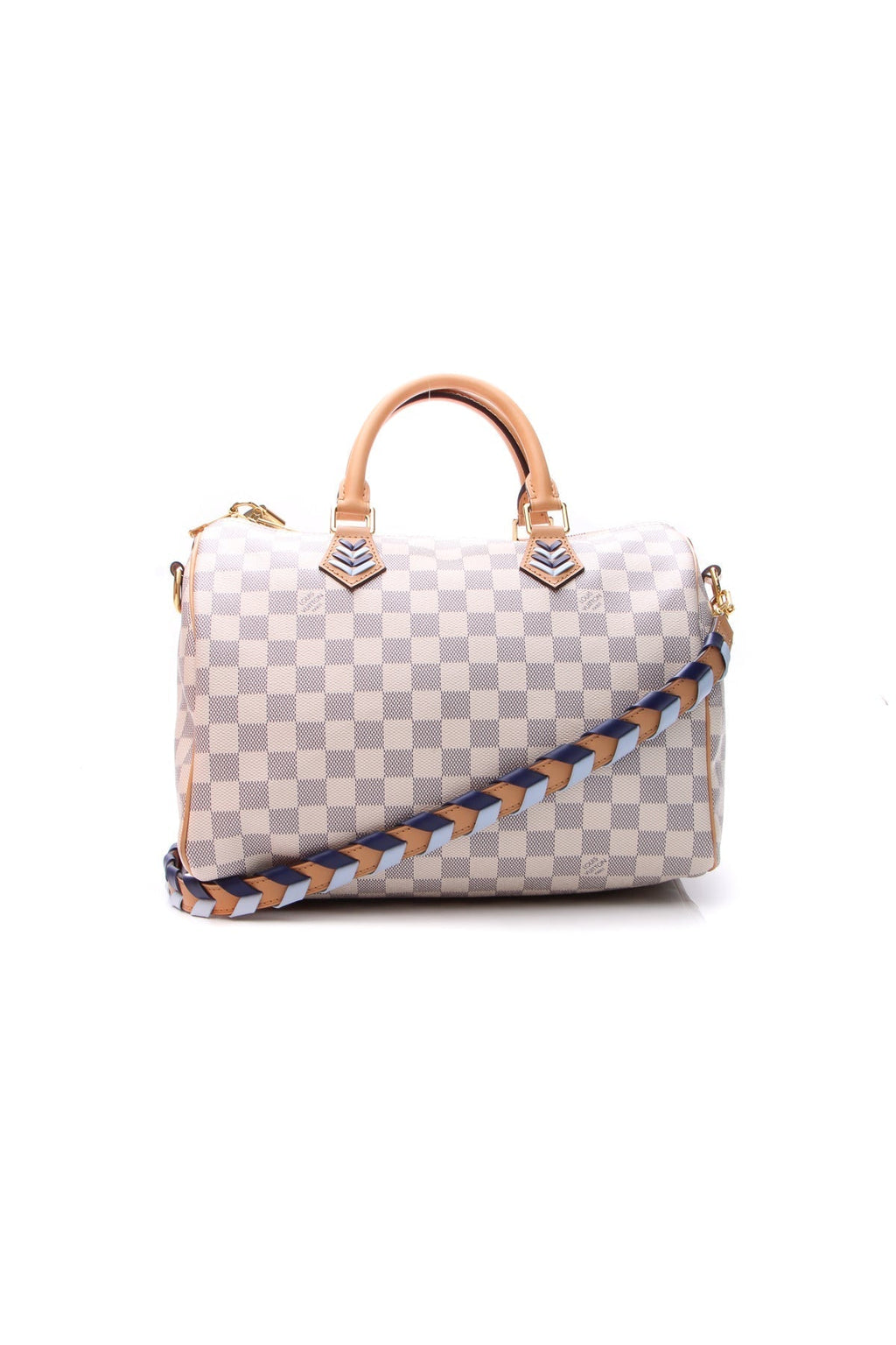 Braided Speedy Bandouliere 30 Bag - Damier Azur