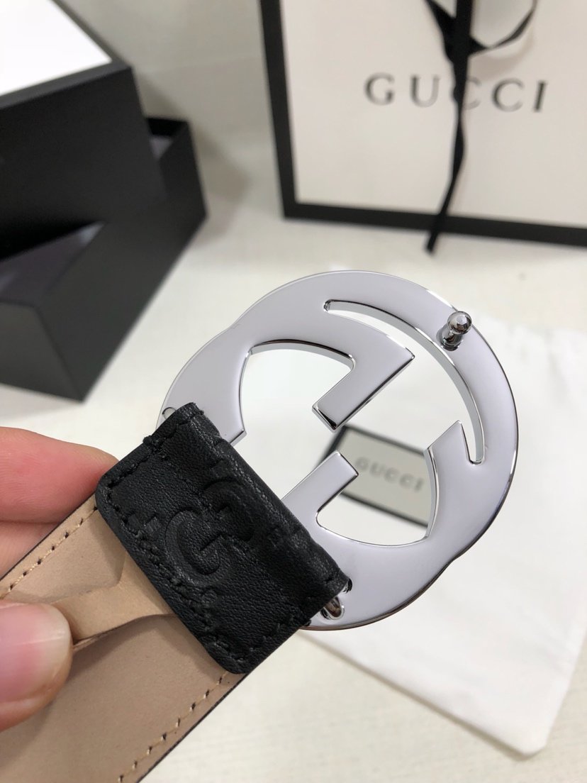 Gucci Belt With Double G Buckle Black