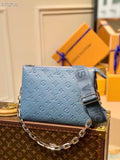 Louis Vuitton Coussin PM Bag 26cm Monogram Embossed Puffy Lambskin Leather Spring/Summer Collection M57793 Light Blue