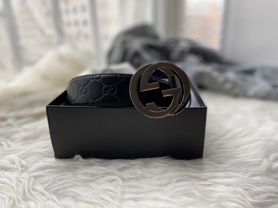 Gucci Belt With Double G Buckle Black