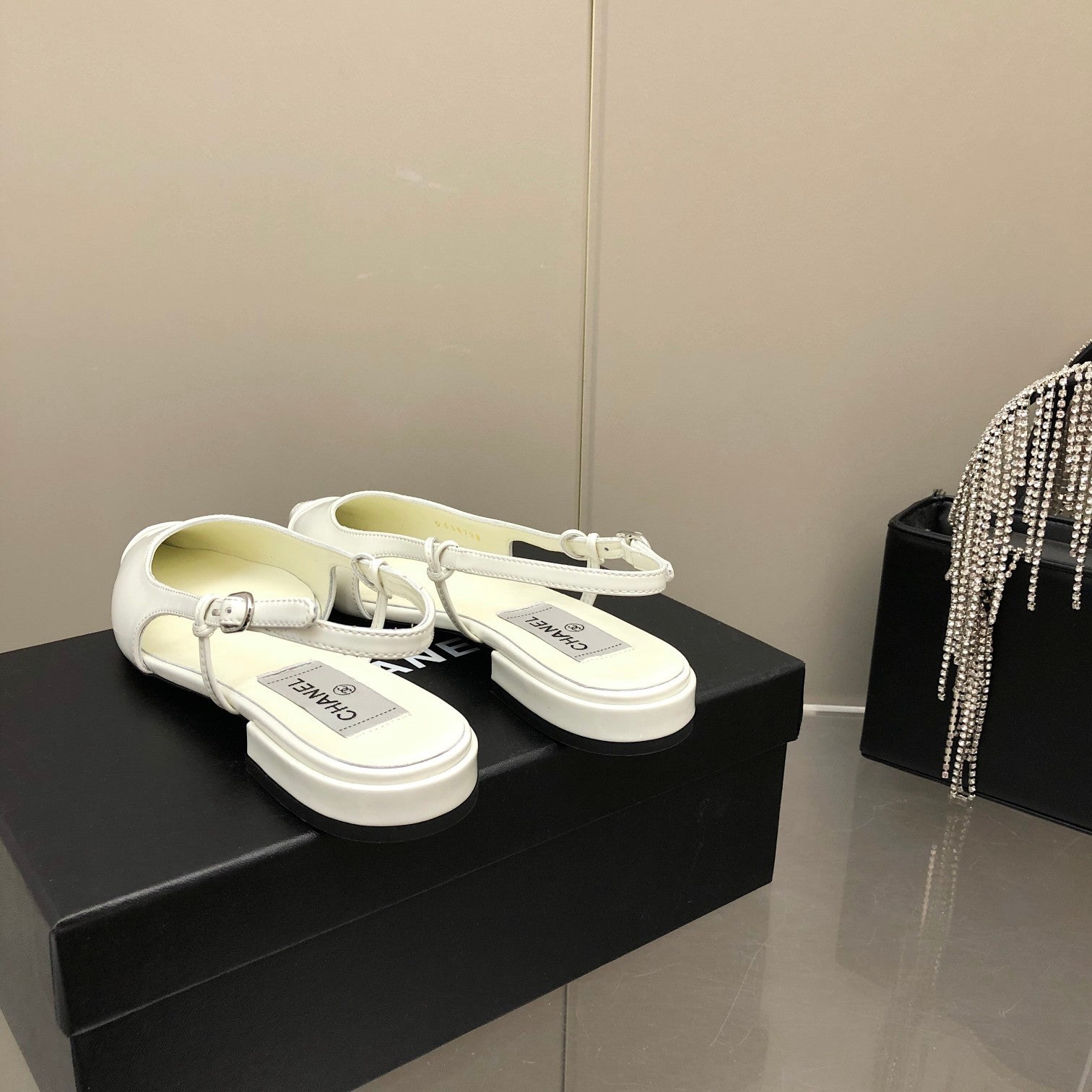 Chanel Sling Back White