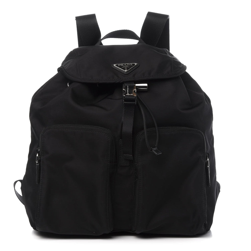 Black Zaino Nylon Backpack