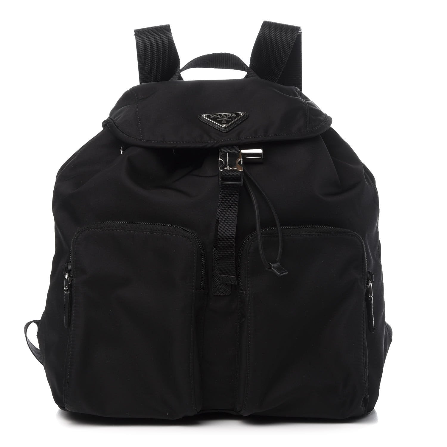 Black Zaino Nylon Backpack